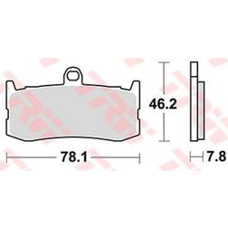 TRW Automotive AfterMarket MCB816SV Motorrad-Bremsbelag