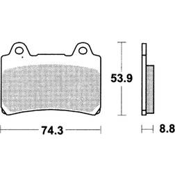TRW Lucas Bremsbeläge Sintermetall Street MCB584SV 74,3x53,9