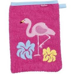 Playshoes gant de toilette flamingo junior 20 x 15 cm coton rose