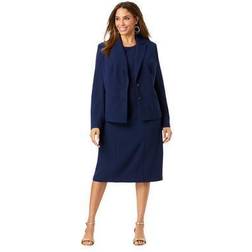 Jessica London Plus Women's Single Breasted Jacket Dress in Navy Size W Suit