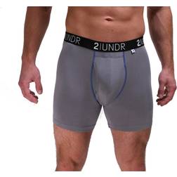 2UNDR Men's Swingshift Boxers - Grey/Blue