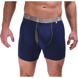 2UNDR Men's Swingshift Boxers - Navy/Grey