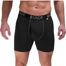 2UNDR Men's Swingshift Boxers - Black/Grey