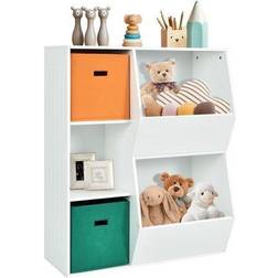 Costway Kids Toy Storage Cubby Bin Floor Cabinet Shelf Organizer w/2 See details