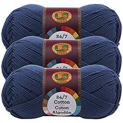 Lion 3 Pack 24/7 Cotton Yarn, Navy