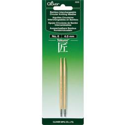 Clover Takumi Bamboo Interchangeable Circular Knitting Needles-Size 6/4mm