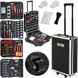 Monzana Valise à outils roulante en aluminium 899 pièces