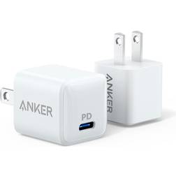 Anker powerport pd power delivery 20w usb-c nano wall adapter 2 pack