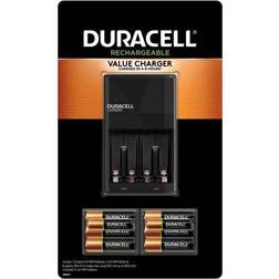 Duracell Rechargeable Value Charger with 6AA and 2 AAA NiMH Batteries