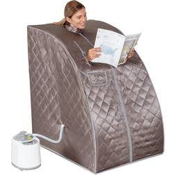 SereneLife portable steam sauna- 1 person sauna for detox & weight loss gray