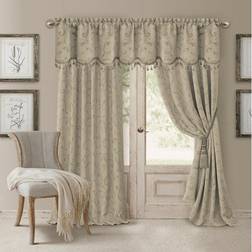 Elrene Mia Jacquard Scroll Blackout Window Curtain Panel 52 x 95 132.08x241.3cm