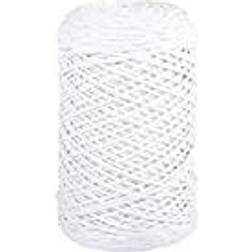 Rayher Braidy Recycling Garn, geflochten, 2mm ø weiß
