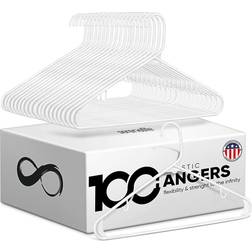SereneLife Plastic Coat Hangers 100 Pack Hanger