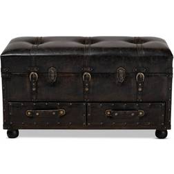 Baxton Studio Ottomans Dark Seating Stool