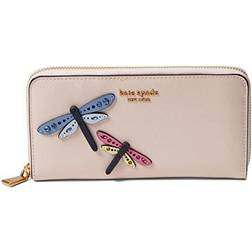 spade new york Dragonfly Novelty Embellished Saffiano Leather Continental Wallet - Morning Beige