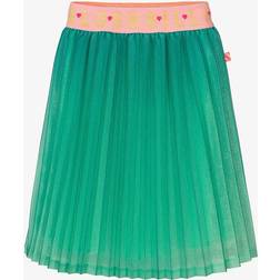 BillieBlush Girls Green Glitter Pleated Logo Skirt Green year