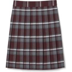 French Toast Girls Pleated Skirt, Burgundy Plaid, Plus