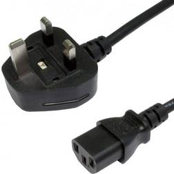 Loops 1m uk plug to iec socket mains 10a power cable pc monitor amp kettle c13 lead