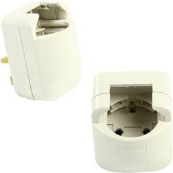 Loops Uk mains plug to schuko socket converter 13a fused euro eu travel adapter