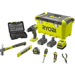 Ryobi one akku-schlagbohrschrauber-set 18v akkus werkzeug-set r18pd3-220tah