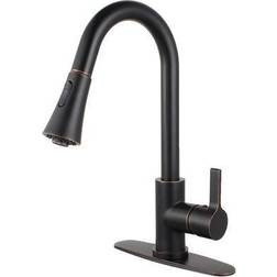 Kingston Brass Gourmetier LS8726CTL Continental Single Handle PullDown Kitchen Faucet Naples Bronze Brown