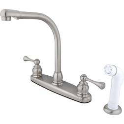 Kingston Brass KB718BL 8-Inch Centerset Kitchen Faucet Níquel, Gris