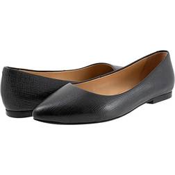 Trotters Women's Estee Flats in Black Embossed Size M