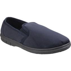 Fleet & Foster John Classic Mens Slippers Navy Navy