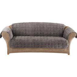 Sure Fit Velvet Deluxe Pet Loose Sofa Cover Gray