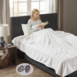 Woolrich Heated Plush to Berber Blankets White