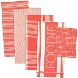 DII Imports Assorted Foodie Kitchen Towel Orange, Pink