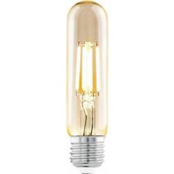 Eglo E27 LED-lampa, Amber vintage glödlampa i stavform, glödlampsrör för retrobelysning, 4 watt motsvarar 26 watt 270 lumen, varmvit, 2 200 k, Edison-glödlampa T32, Ø 3,2 cm