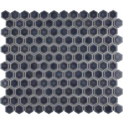 Merola Tile Hudson Hex 1" Storm Grey 13.25" x11.86" Porcelain Mosaic Tile