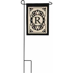 Evergreen Cambridge Chic Letter R Monogram Applique Garden