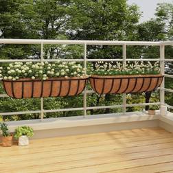 vidaXL Blomsterkurve til Væg 2 Stk 91 x 20 x 23 cm Stål Plantekasse