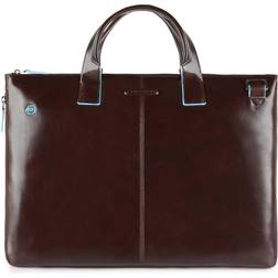 Piquadro Original bag blue briefcase leather brown expandable ca4021b2-mo