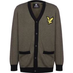 Lyle & Scott a22u knitted cardigan man kn1720v w814 olive black