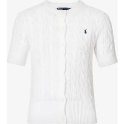 Polo Ralph Lauren Ss Cardi Short Sleeve Cardigan - Hvit