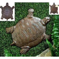 Cast iron turtle stepping stone wall plaque