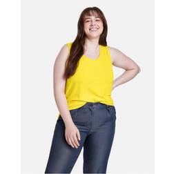 Samoon Basic Top with Side Slits - Light Sun