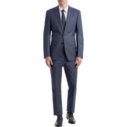 Calvin Klein Men's Infinite Stretch Solid Slim Fit Suit - Medium Blue Sharkskin