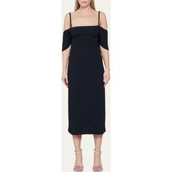 Victoria Beckham Bandeau Midi Dress - Black