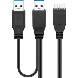 Goobay Dual Power 2xUSB A - USB Micro B 3.0 M-M 0.3m