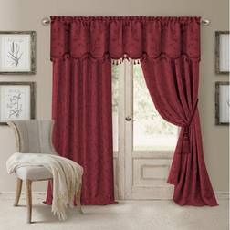 Elrene Mia Jacquard Scroll Blackout Window Curtain Panel 52 x 84