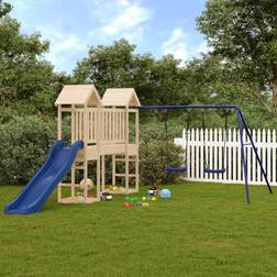 vidaXL Outdoor Playset Solid Wood Pine Brown