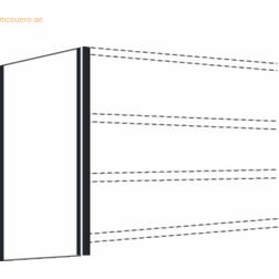 Seiten-Endwand H2600xT600 mm Lichtgrau