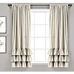 Lush Decor Set of 2 63"x40" Allison Ruffle Rod Pocket