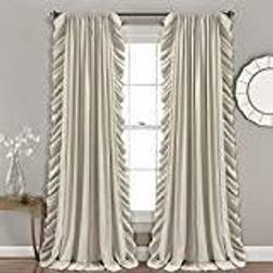 Lush Decor Reyna Ruffle Window Curtain Panel Set 54 W x 95 L