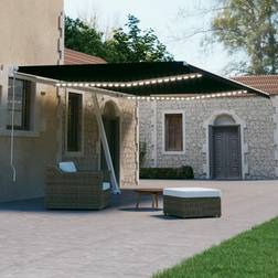 vidaXL Tenda Automatica Sensore Vento e LED 500x300 cm Antracite
