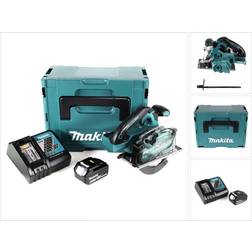 Makita Sierra circular de mano dcs 553 rmj 18V 150 mm sin escobillas 2x Baterías 4.0Ah Cargador Maletín Makpac